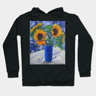 Sunflowers mixed media artwork Hoodie